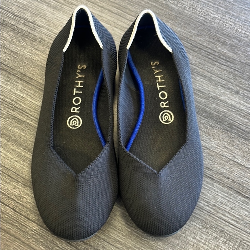 Rothy's Black Ballet flats. Size 8.5 - Picture 1 of 4